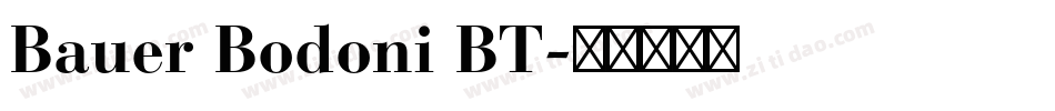 Bauer Bodoni BT字体转换